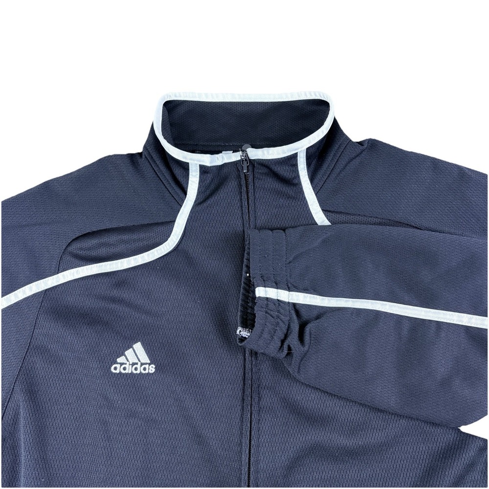 Adidas Men's Black White Climalite Full Zip Track Jacket Retro Sportcore Size XL
